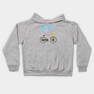 Bicycle, Clouds Kids Hoodie